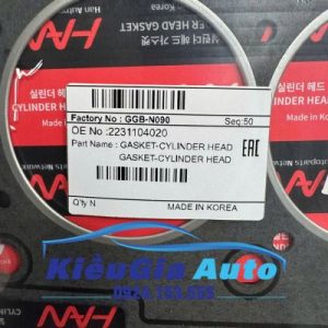 Gioăng mặt máy Hyundai i10 Grand 1.0 2014-2020 7 5 10 1